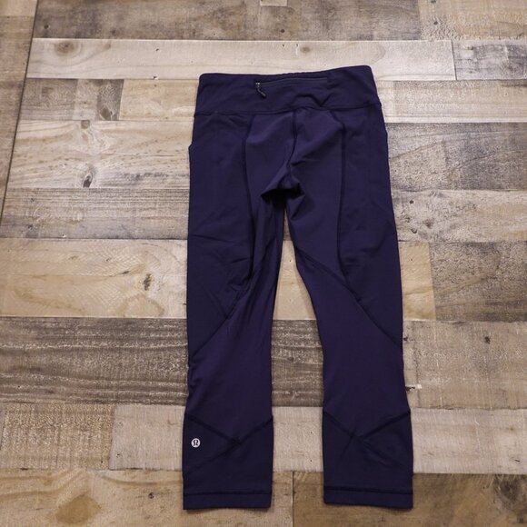 Lululemon pace rival crop pants women's 6 navy - Picture 7 of 10